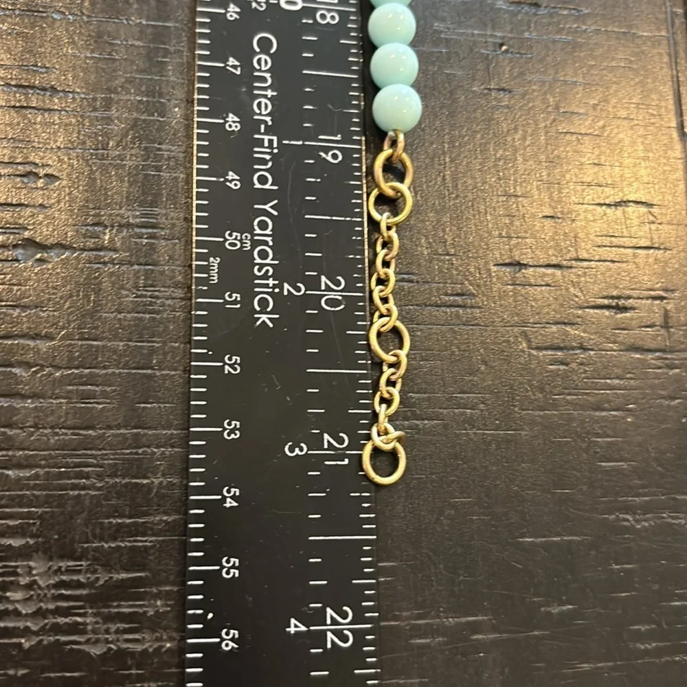 J. Crew Statement Having a Ball Bead Beaded Necklace in Aqua​